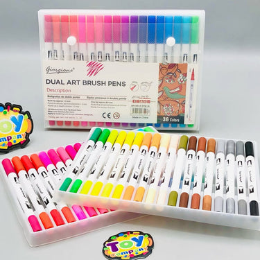 36Pcs Dual Tip Art Color Brush Pens